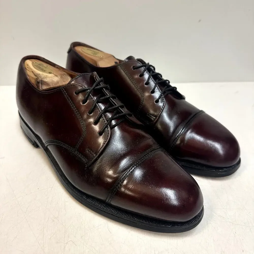 VGUC Rancourt & Co. x Cole Haan Cap Toe Derby Burgundy Made in Maine USA 8 D